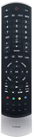 VINABTY Neu CT-90369 TV Ersatz Fernbedienung CT90369 TV Fernbedienung für Toshiba LCD/LED LCD TV CT 90369 Fernbedienung CT-90388 Remote Controller