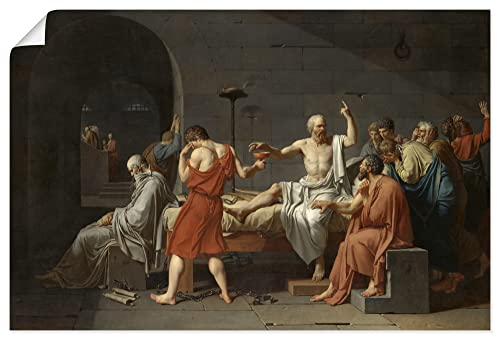 ARTland Wanddeko Poster & Kunstdrucke Wandposter 30x20 cm DIN A4 Menschen Gruppen Sokrates Philosoph Tod Antike Jacques Louis David U4AB
