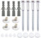 woojfcang Toilet Seat Fittings,2 Sets Bathroom Toilet Pan Floor Fixing Kit Universal Toilet Bidet Anchor Bolts Set Toilet Seat Screws and Hinges Repair Fixing Kit for Toilet Seat Replacement Parts