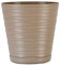 Home Garden Ornaments Tedi Plant Pots Indoor – Indoor Plant Pot with Drainage Holes and Integrated Saucer, Plastic Flower Pots (Diameter: 30cm, Colour: Beige)