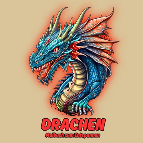 Drachen Malbuch zum Entspannen: fantastische drachen zum ausmalen für stressabbau, entspannung und beruhigung