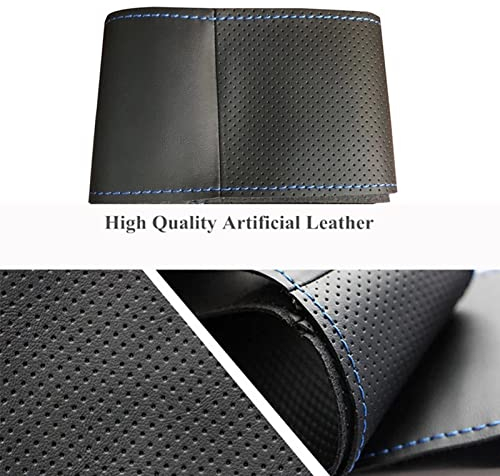 JEZOE Schwarzer Wildleder-Innenraum-Lenkradbezug, passend für Peugeot 206 1998–2005, 206 SW 2003–2005, Peugeot 206cc 2004 2005