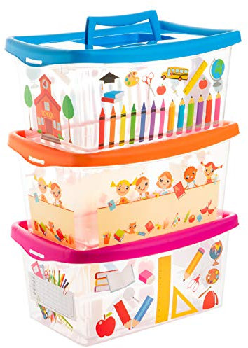 2friends Aufbewahrungsbox Kinder, 3 Aufbewahrungsboxen, 4l Kisten Aufbewahrung mit Deckel, Aufbewahrungsbox mit Deckel Kinder, Plastikbox mit Deckel, Model:Tea