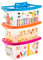 2friends Aufbewahrungsbox Kinder, 3 Aufbewahrungsboxen, 4l Kisten Aufbewahrung mit Deckel, Aufbewahrungsbox mit Deckel Kinder, Plastikbox mit Deckel, Model:Tea