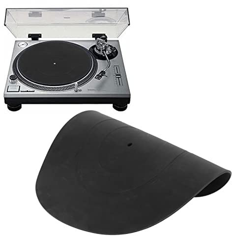 Tappetino per giradischi, in gomma nera, per giradischi LP antiscivolo, riduzione delle vibrazioni e resistenza statica, per giradischi, per la casa, parti di ricambio, universale per tutti i