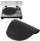 Black Rubber Turntable Mat - LP Slip Mat, Vibration Reduction Static Resistant, Universal Disc Pad for All LP Record Players