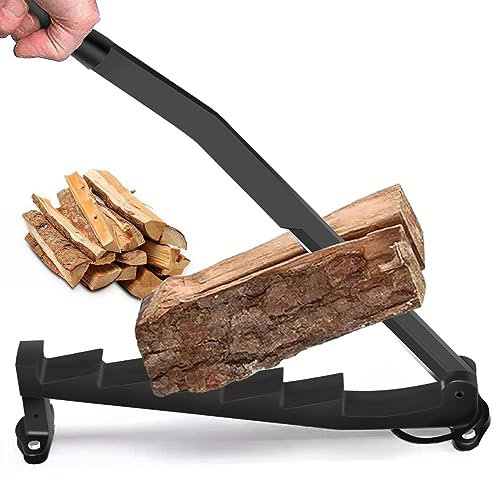 SEAVI Power Log Splitters, Effortless Firewood Splitter, Wall Mounted Kindling Splitter - Heavy Duty, Portable, Manual Log Splitter for Indoor & Outdoor Use - Perfect for Camping & BBQs