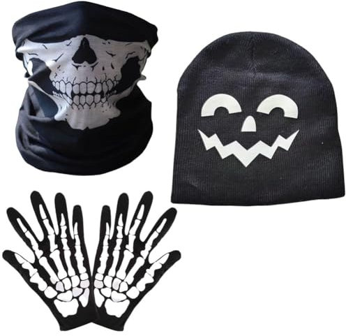 Rayson Halloween Kostüme Dekorative Handschuhe Kostüm für Maske Handschuhe Skelett Maske Handschuhe Skelett Handschuhe getragene Feiertagsdekoration