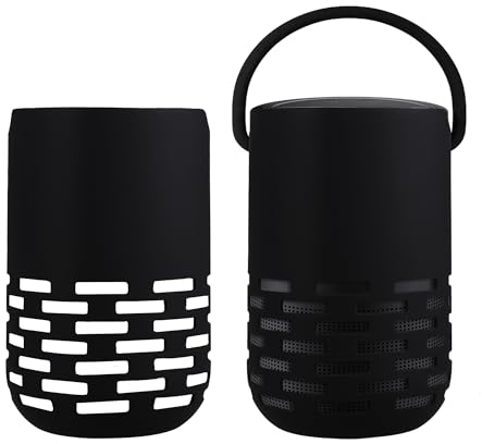 kwmobile Silicone Case Compatible with Bose Portable Home Speaker - Case Protective Mini Speaker Cover - Black
