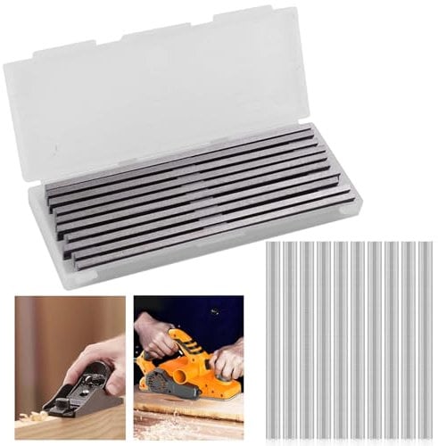 Planer Blades: 82 mm Planer Blades HSS Set, 82 x 5.5 x 1.1 mm Electric Planer HSS Blade, Reversible Blade Replacement Blade for Hand Planers, Woodworking Machines