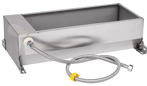 Svauoumu Tränkebecken mit 1/2 Zoll Schwimmerventil, Automatisches Ziegentränkebecken aus Edelstahl für Rinder, Pferde, Schafe, Hunde und Geflügel Tränken Viehbedarf