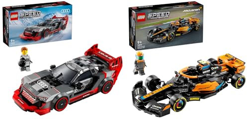 LEGO Speed Champions McLaren Formel 1 Rennwagen 2023 & Speed Champions Audi S1 e-tron Quattro Rennwagen Set mit Auto-Spielzeug zum Bauen