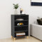 ULUYYUC Sideboard, Wohnzimmerschrank Apothekerschrank Küche Barschrank Mehrzweckschrank Geeignet für Speisesaal Büro Schlafzimmer Wohnstube Hochglanz-Grau 57x35x90 cm Holzwerkstoff