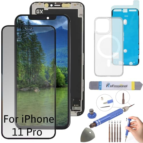 Int'x Hard OLED Display für iPhone 11 PRO LCD Bildschirm Ersatz Touchscreen mit Werkzeug Schwarz mit Rahmen Hohe Qualität