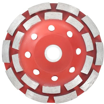 Zimoer Diamant Schleiftopf 125mm x 22.23mm, Schleifscheibe doppelreihig für Beton, Granit, Naturstein, Stein, Mauerwerk, trockener Fliesenkleber, Estrich, Diamantschleifer für Winkelschleifer