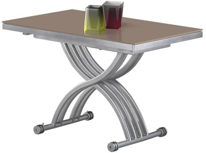 Giovanni Marchesi Table Basse Relevable Extensible Zen Cappuccino