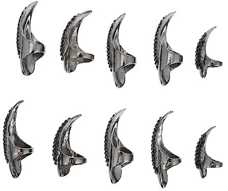 FRCOLOR 20 Stk Adlerkralle-Nagel-Kit Nagelklauenringe Krallenring für Fingernägel false nails falsche nägel Golddekor kleidung Fingernagel Klaue gotischer Nagelklauenring Imitationsbohrer