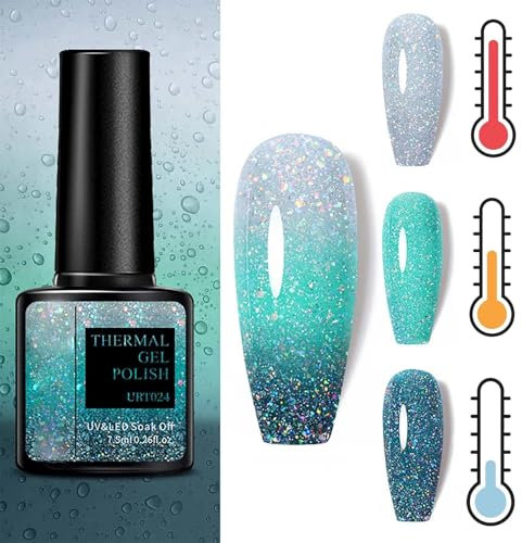 Colour Changing Gel Nail Polish, Gel Colours for Nails Polish, Gel Nail with Thermal Temperature Color Changing, Nail Art Pen