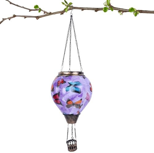 Hot Air Balloon Solar Light | Landscape Path Light - Garden Ornament, Outdoor Lantern, Landscape Decoration for Garden Patio Yard Decor