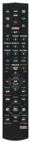 VINABTY New RAV204 V473190 EU Remote Control Replacement fit for Yamaha RAV 204 V 473190 EU (TUNER/TAPE-MD/CD) for Yamaha RAV204V473190EU for Yamaha RX-V496RDS RXV498RDS Remote Controller