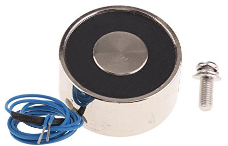 QXSJEDYCH Elektrischer Hebemagnet, Elektromagnet, Hubmagnet, silberfarben, DC 12 V, 250 N Elektromagnete