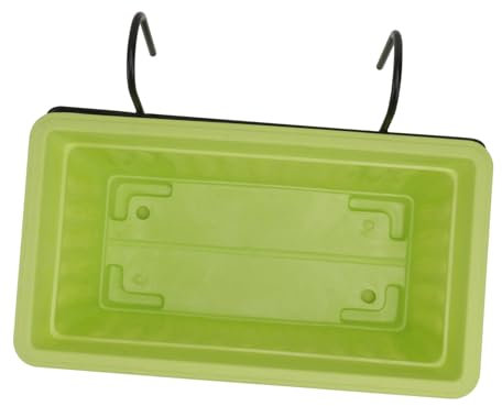 OFFSCH 1ensemble Pot De Rectangulaire Suspendu pour Balcon Jardinière avec Support Et Plateau pour Plantes Et Légumes Décoration Intérieure Et Extérieure