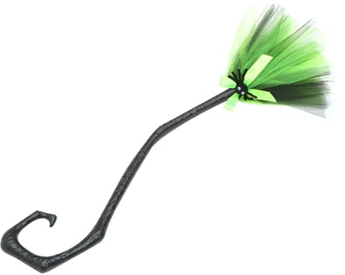 JOINPAYA Disfraz de Bruja Halloween Hallowen jueguetes Prop de Disfraz Escoba voladora de Mago Palo de Escoba de Bruja decoración de Escoba de Bruja pequeña Escoba de Bruja Malla Green