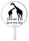 no/no Common Knowledge English Language Culture Giraffe Plastic Round Handheld Fan Decorations Craft