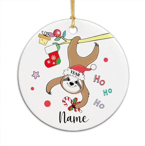 Faultier Weihnachtsschmuck Weihnachtsbaumschmuck Keramik Weihnachten Ornamente Mit Schnur Christbaumschmuck Anhänger