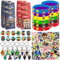 Videospiel Party Mitgebsel Kindergeburtstag, 98 Pcs R-oblox Kindergeburtstag Gastgeschenke, Give Aways Kindergeburtstag mit R-oblox Armbänder Schlüsselanhänger Aufkleber Geschenktüten Anstecker