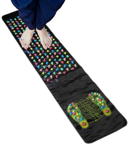 Shumeijian - Alfombrilla de acupresión, tapete de masaje de pies, tapete de reflexología, tapete de acupuntura para pies, tapete de piedra de masaje de pies, cojín de masaje de pies de piedra de