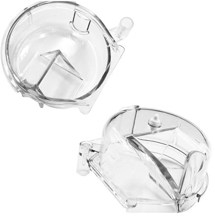 2 Pack Coffee Powder Seal Lid Easy Cleaning Grinder Caps with Clear Window for Real Time of Coffee Grounds