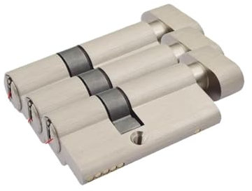 MJINA Cylindre de Serrure Standard en Laiton, clé Principale Universelle, serrures de Porte intérieures et extérieures, Cylindre de Serrure antivol 90mm(XT90-D-5)