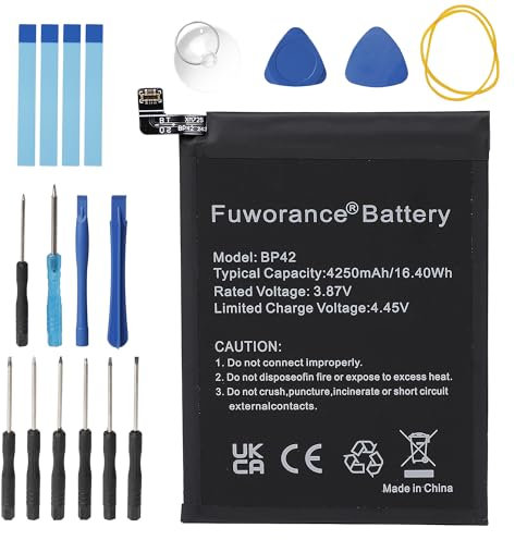Fuworance 4250 mAh 3,87 V BP42 Ersatzakku kompatibel mit Xiaomi Mi 11 Lite 4G/Mi 11 Lite 5G/11 Lite 5G NE Mobiltelefon, wiederaufladbarer Li-Ion-Akku, große Kapazität + Werkzeugtasche