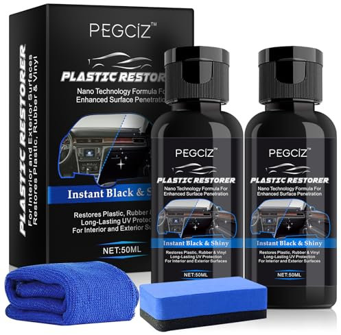 FSLHCY Car Plastic Restorer Black 100ML Plastic Revitalizing Coating Agent Back To Black Trim Restorer Coating Prevents Drying Aging Car Plastic Parts for Bringing Rubber, Vinyl and Plastic