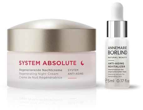 ANNEMARIE BÖRLIND SYSTEM ABSOLUTE SYSTEM Nachtpflege-Set - Regenerierende Nachtcreme (50ml) + Kennenlerngröße Anti-Aging Revitalizer (5ml) - Pflegend, Straffend, Regenerierend