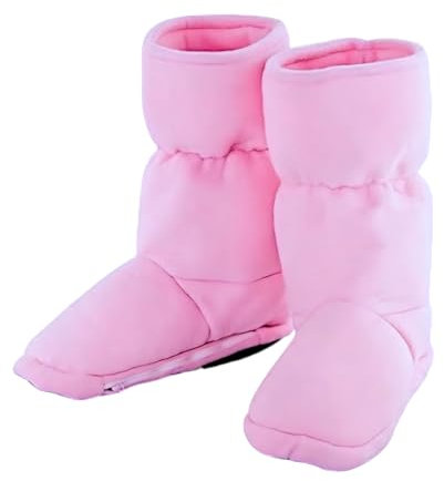 Bottes Chauffantes Thermo-Relaxantes Taille L (41-43) – Chaleur Micro-ondes, Graines de Lavande, Polaire Ultra Douce – Confort Hiver et Détente des Pieds
