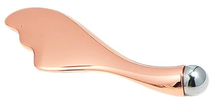 Amagogo Augenmassagestab, Augencreme-Anwendungsrolle, Zinklegierung, Hand-Gesichtsmassagegerät für Hals, unter den Augen, Kiefer, Roségold
