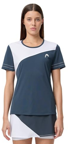 Head TIE-Break Damen T-Shirt, Navy/Weiß, L