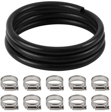 19mm Tubo Flessibile Riscaldatore Kit, Flessibile Tubo Riscaldamento Auto Premium da 3m con Morsetti Abbinate per Trasporto di Acqua Antigelo e Vapore Acqueo per Autoveicoli