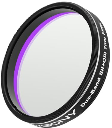 SVBONY SV220 Telescope Filter, SII & OIII 7nm Dual-Band 1.25 Nebula Filter, High Transmission Cut-Off Depth OD5, Use with One-Shot Color Camera, Reduce Light Pollution for Astrophotography