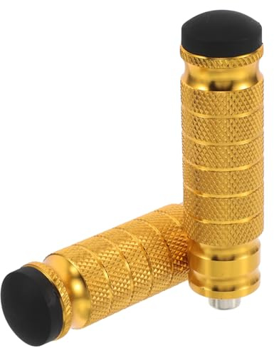 GARVALON Paire de Repose-pieds Amélioration Esthétique et Stabilité Accrue en Alliage D'aluminium et Caoutchouc Accessoires Universels pour Moto pour Motos
