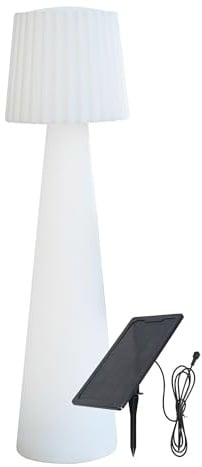 Lumisky - Lámpara de pie solar LED con pantalla ondulada multicolor regulable LADY C110 SOLAR H10cm con mando a distancia