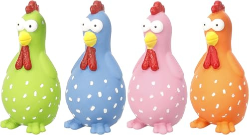 Flamingo Spielzeug BUIZA Huhn Mehrfarbig 5x6,3x10,9CM ROPESTRIP SORTIMENT