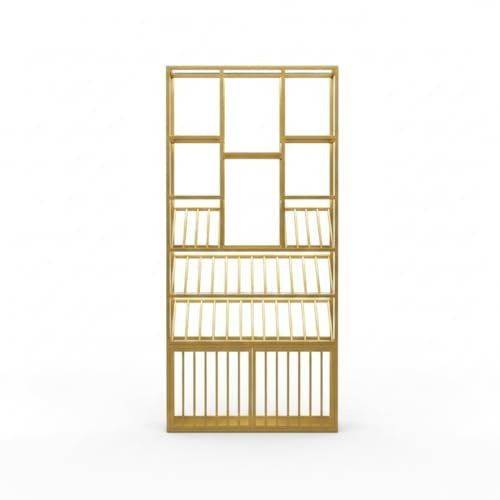 SZLIFE Range Bouteille Vertical Colonne, Casier à Bouteilles Lumineux, Meuble Bar en Fer Ainsi Que Bois, Rangement Vin Élégant, Champagne
