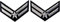 Air Force Flieger Chevron Rank Fashion Dekorative Emblem Besticktes Eisen Auf Nähen Auf Patch, Silber, 2 Stk