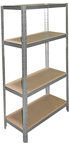 Shelf Creations BASIC Schwerlastregal 200x80x60cm verzinkt 4 Böden Steckregal Kellerregal Lagerregal Werkstattregal Archivregal Haushaltsregal Ordnerregal Metallregal Garagenregal Fachbodenregal
