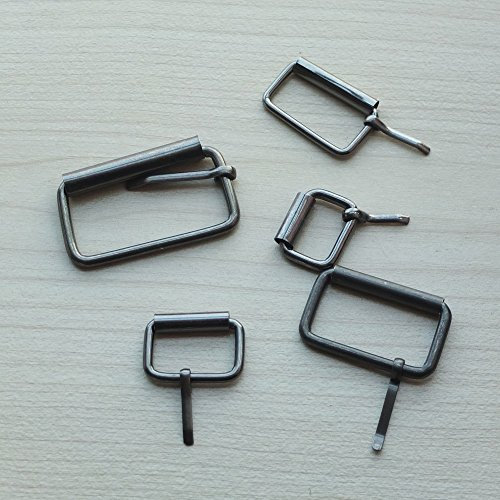 Rollschnallen für Gürtelriemen, D-Ring, Nickel-Schwarz, 50 mm, 10 Stück