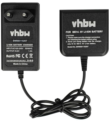 vhbw Ladegerät kompatibel mit Metabo BS 14.4 | BS 14.4 6.02105.50, BS 14.4 6.02105.51, BS 14.4 LT Compact Werkzeug Li-Ion-Akkus (14,4V)