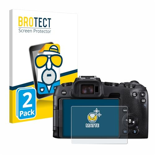 BROTECT Schutzfolie für Canon EOS RP | 2 Stück Entspiegelnder Displayschutz Made in Germany Matte Displayschutz-Folie Anti-Reflex Anti-Fingerprint Einfache Montage